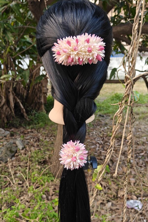 Blush Pink Center Clip + Hair Tie Combo