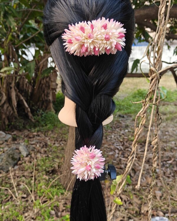 Blush Pink Center Clip+Hair Tie combo