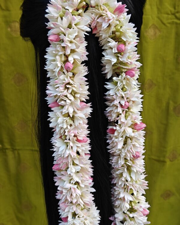 Pink buds Bloomed Jathi Poo Strings