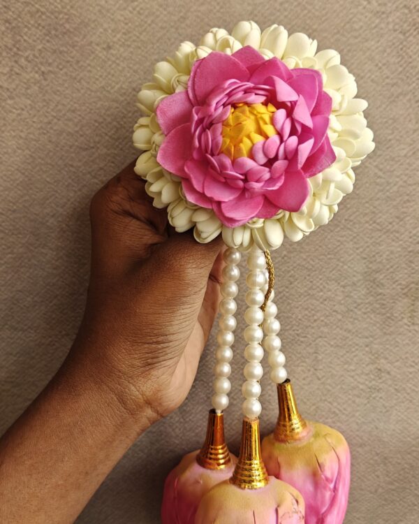 Lotus × Madras malli Lotus Center Clip (Combo)