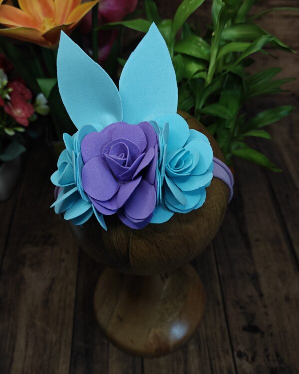 purple Rose Baby Headband