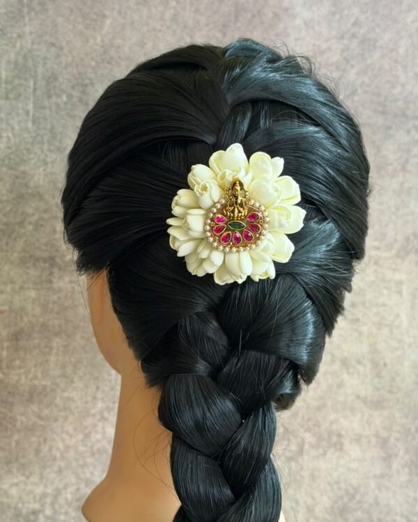 Semi Bloomed Big Lakshmi Kundan Upin