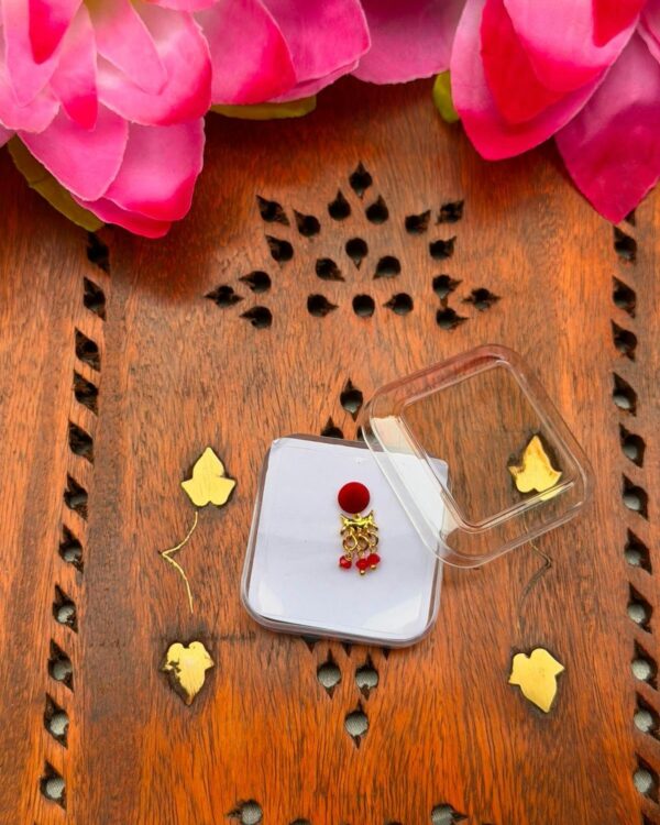 Red Double Shade Hanging Bindi