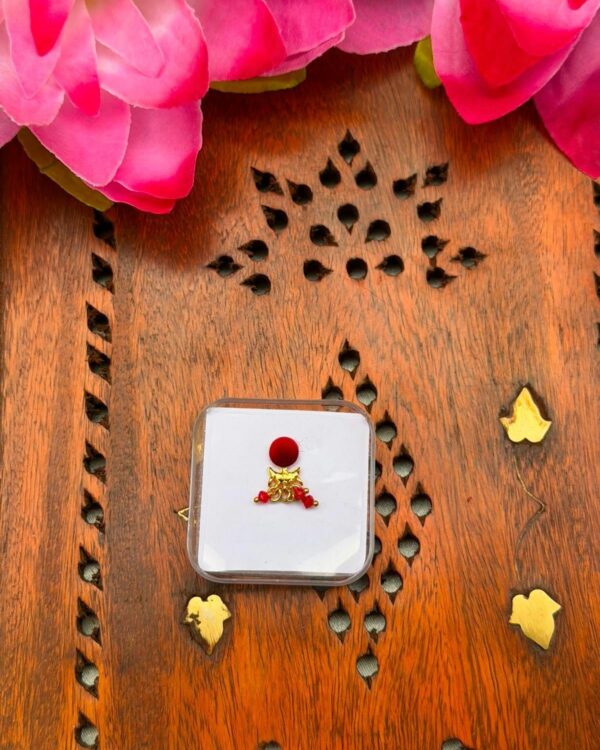 Red Double Shade Hanging Bindi